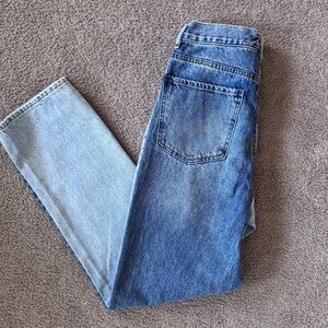 PACSUN • Women’s Two Toned Jeans Light and Dark Blue “Dads Jeans” Size- 28
